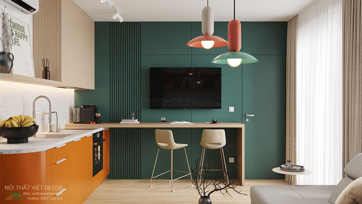 Nội Thất Việt Decor thiết kế thi công nội thất căn hộ phong cách color block