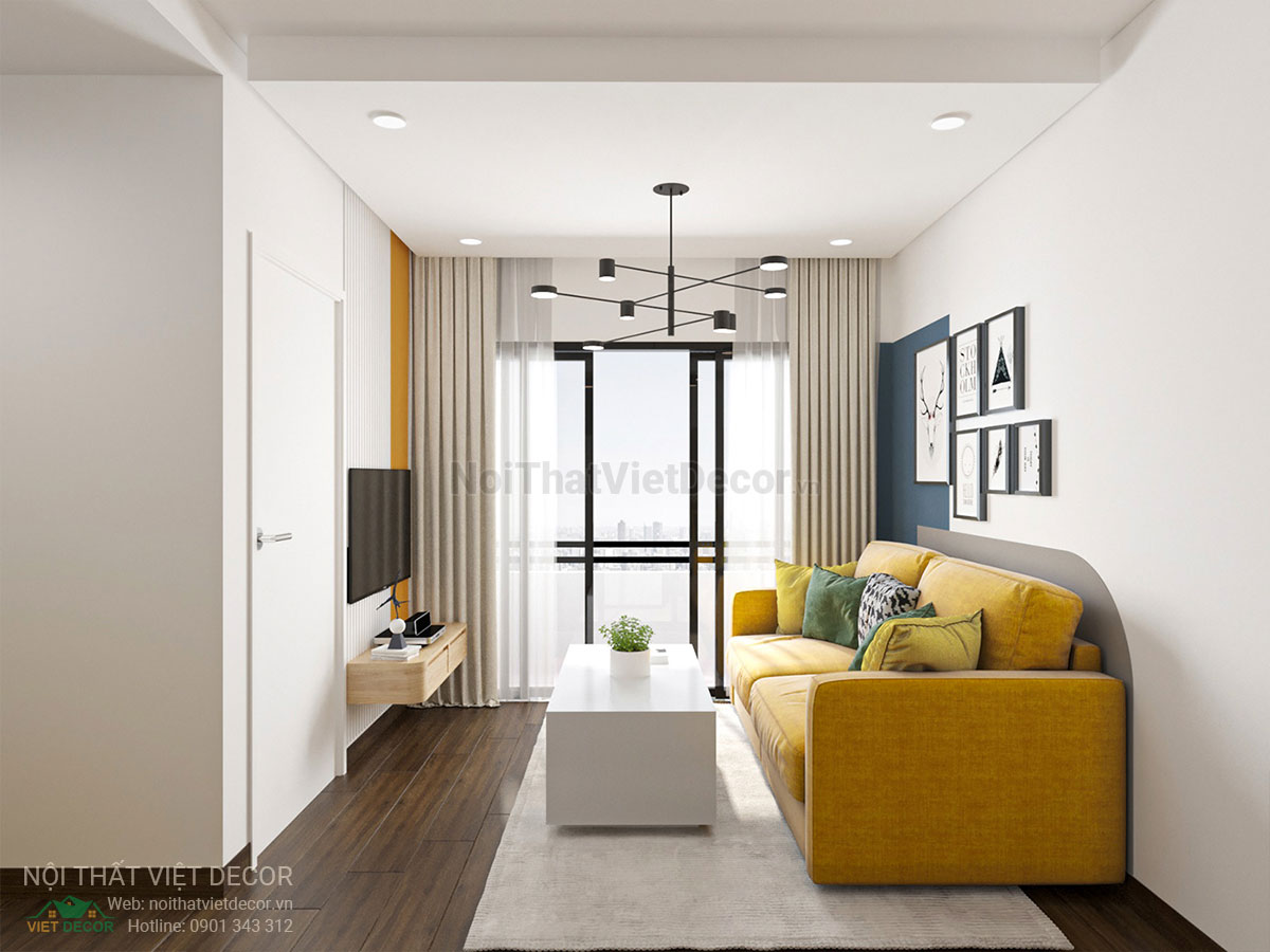 Nội Thất Việt Decor thiết kế thi công nội thất căn hộ phong cách color block