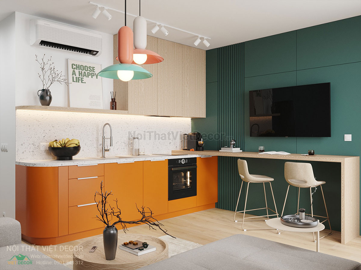 Nội Thất Việt Decor thiết kế thi công nội thất căn hộ phong cách color block