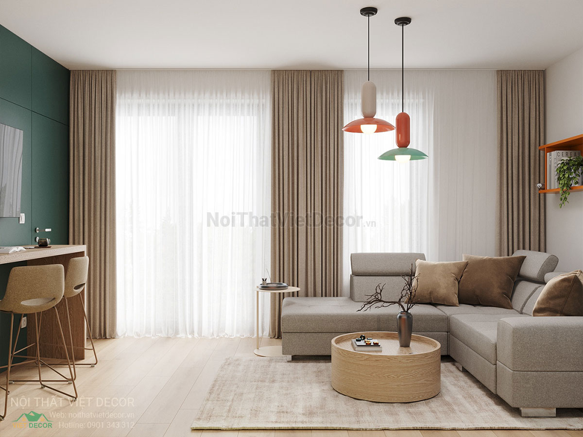 Nội Thất Việt Decor thiết kế thi công nội thất căn hộ phong cách color block