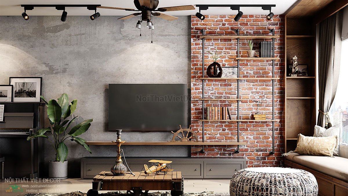 Nội Thất Việt Decor thiết kế thi công nội thất căn hộ phong cách công nghiệp industrial