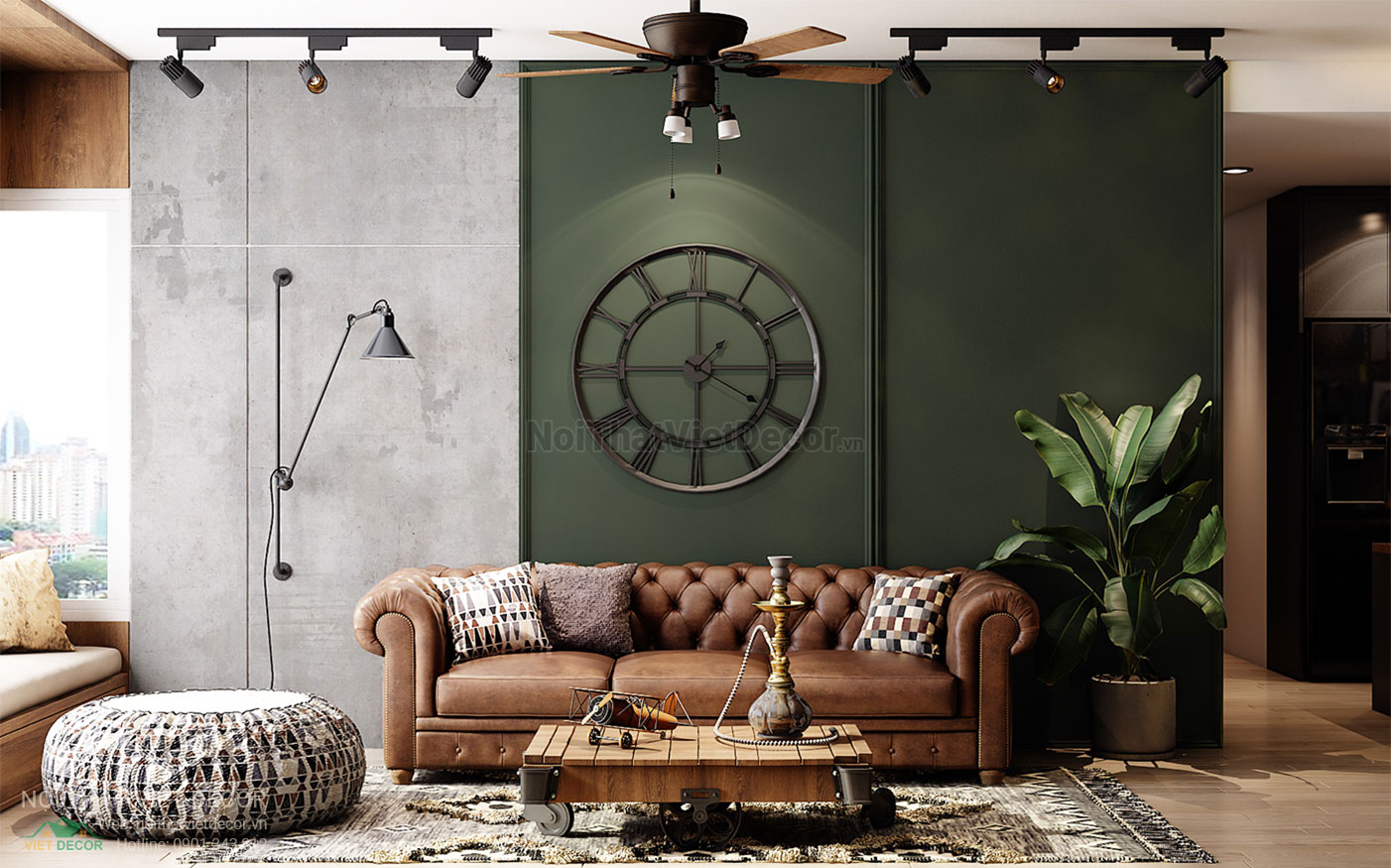Nội Thất Việt Decor thiết kế thi công nội thất căn hộ phong cách công nghiệp industrial