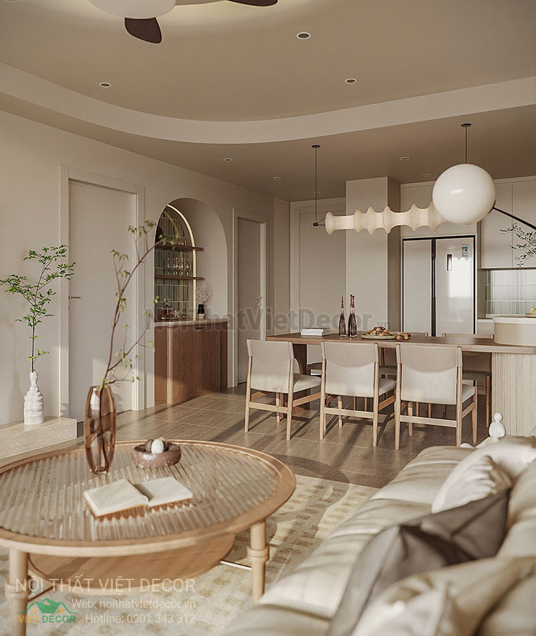 Nội Thất Việt Decor thiết kế thi công nội thất căn hộ phong cách Nhật Bản japandi kết hợp scandinavia