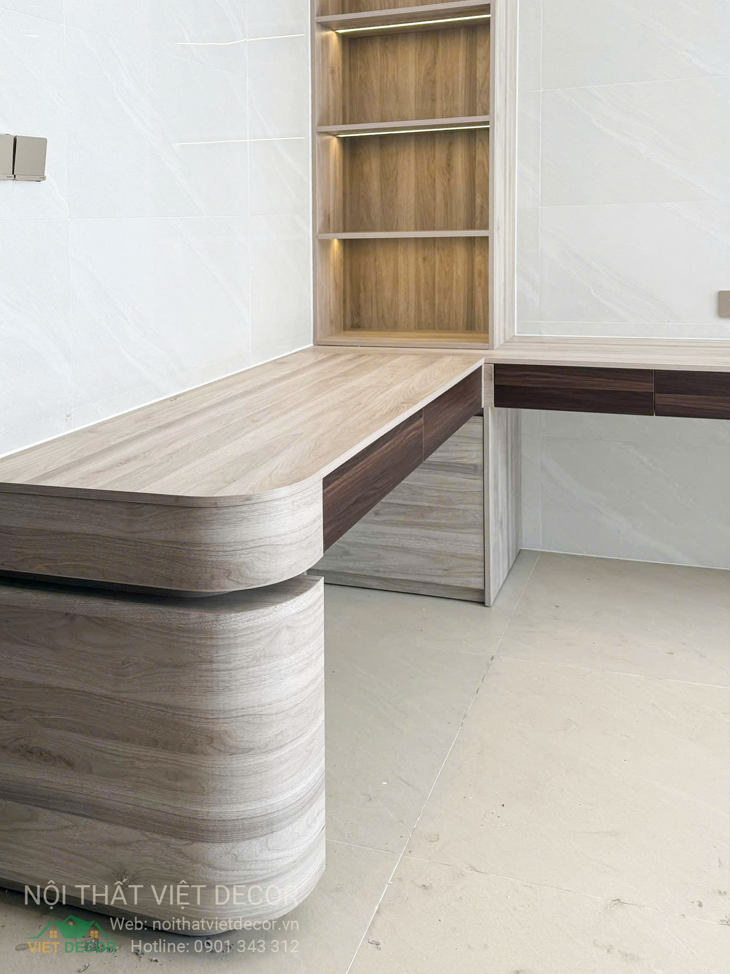 Nội Thất Việt Decor thiết kế, thi công nội thất nhà phố biệt thự Lavilla Green City tại Tân An, Long An (Tây Ninh) phong cách hiện đại tối giản
