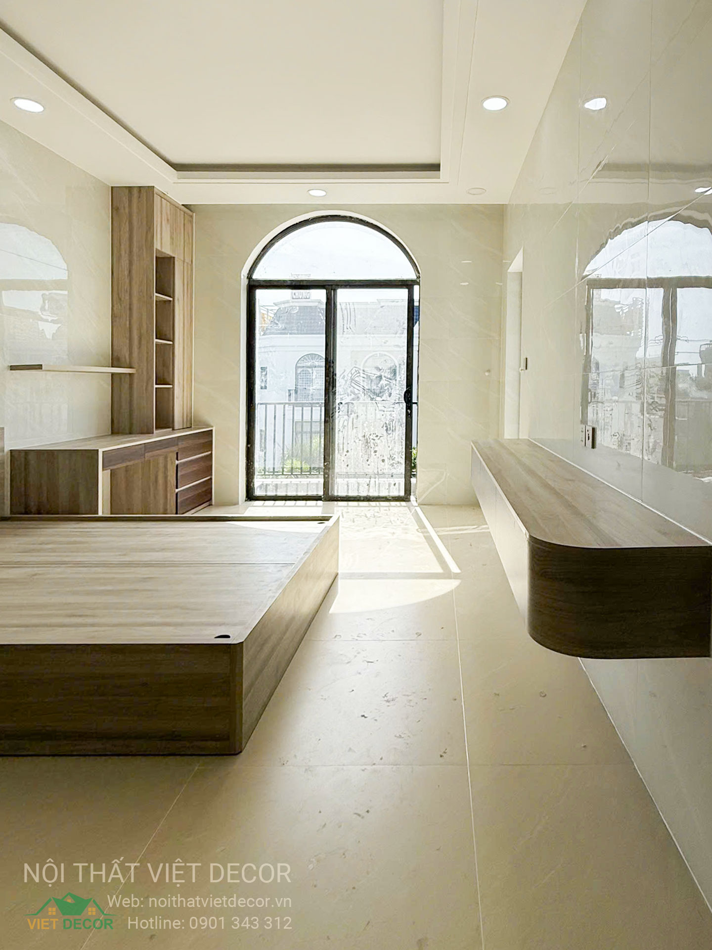 Nội Thất Việt Decor thiết kế, thi công nội thất nhà phố biệt thự Lavilla Green City tại Tân An, Long An (Tây Ninh) phong cách hiện đại tối giản