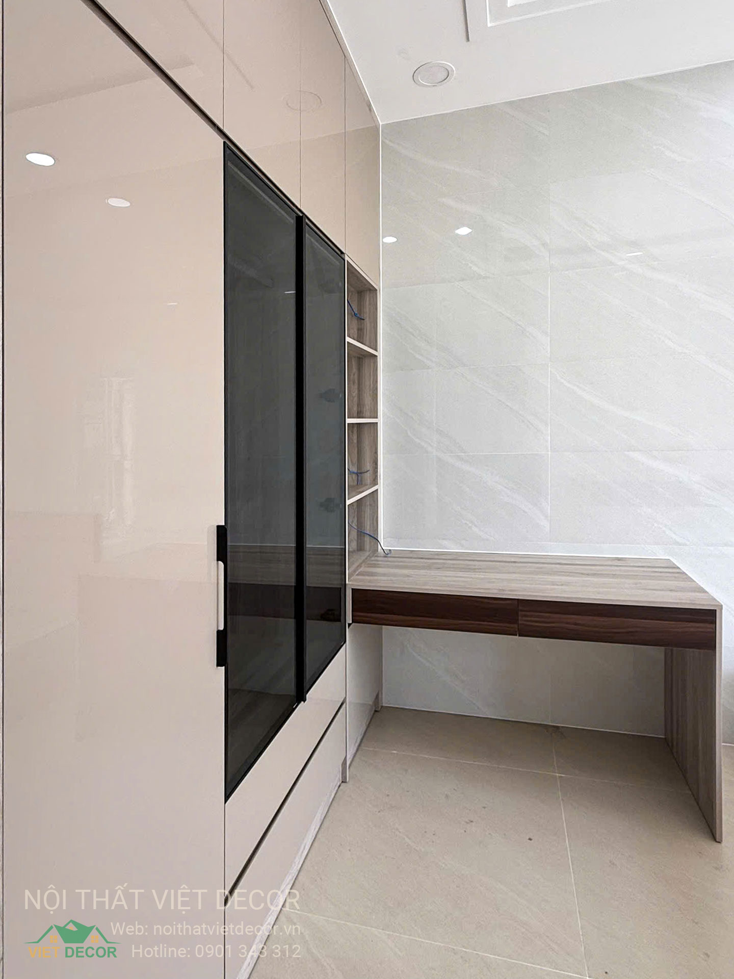 Nội Thất Việt Decor thiết kế, thi công nội thất nhà phố biệt thự Lavilla Green City tại Tân An, Long An (Tây Ninh) phong cách hiện đại tối giản
