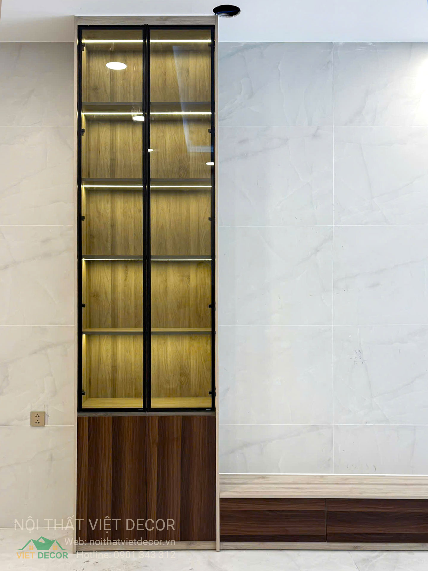 Nội Thất Việt Decor thiết kế, thi công nội thất nhà phố biệt thự Lavilla Green City tại Tân An, Long An (Tây Ninh) phong cách hiện đại tối giản