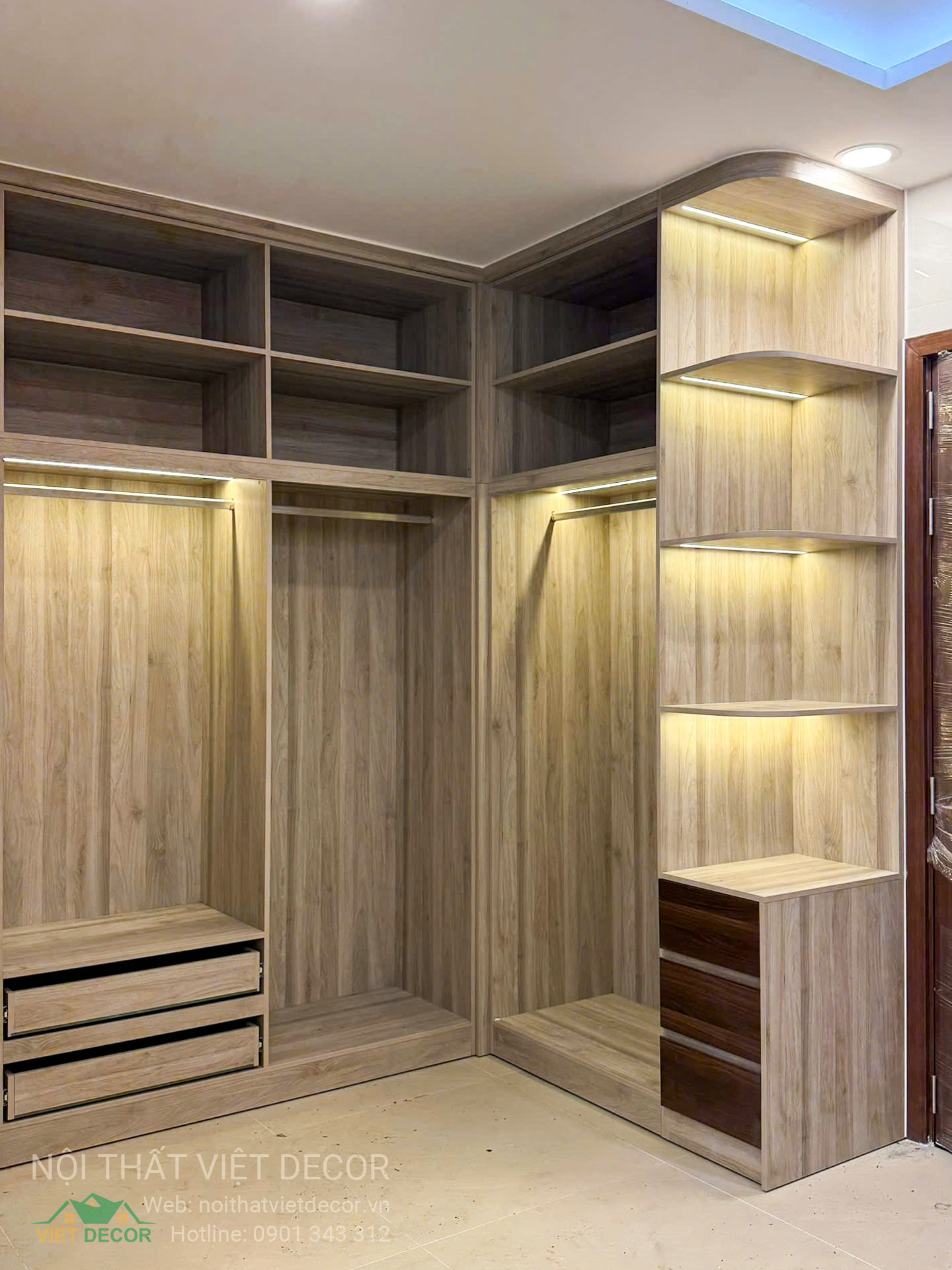 Nội Thất Việt Decor thiết kế, thi công nội thất nhà phố biệt thự Lavilla Green City tại Tân An, Long An (Tây Ninh) phong cách hiện đại tối giản