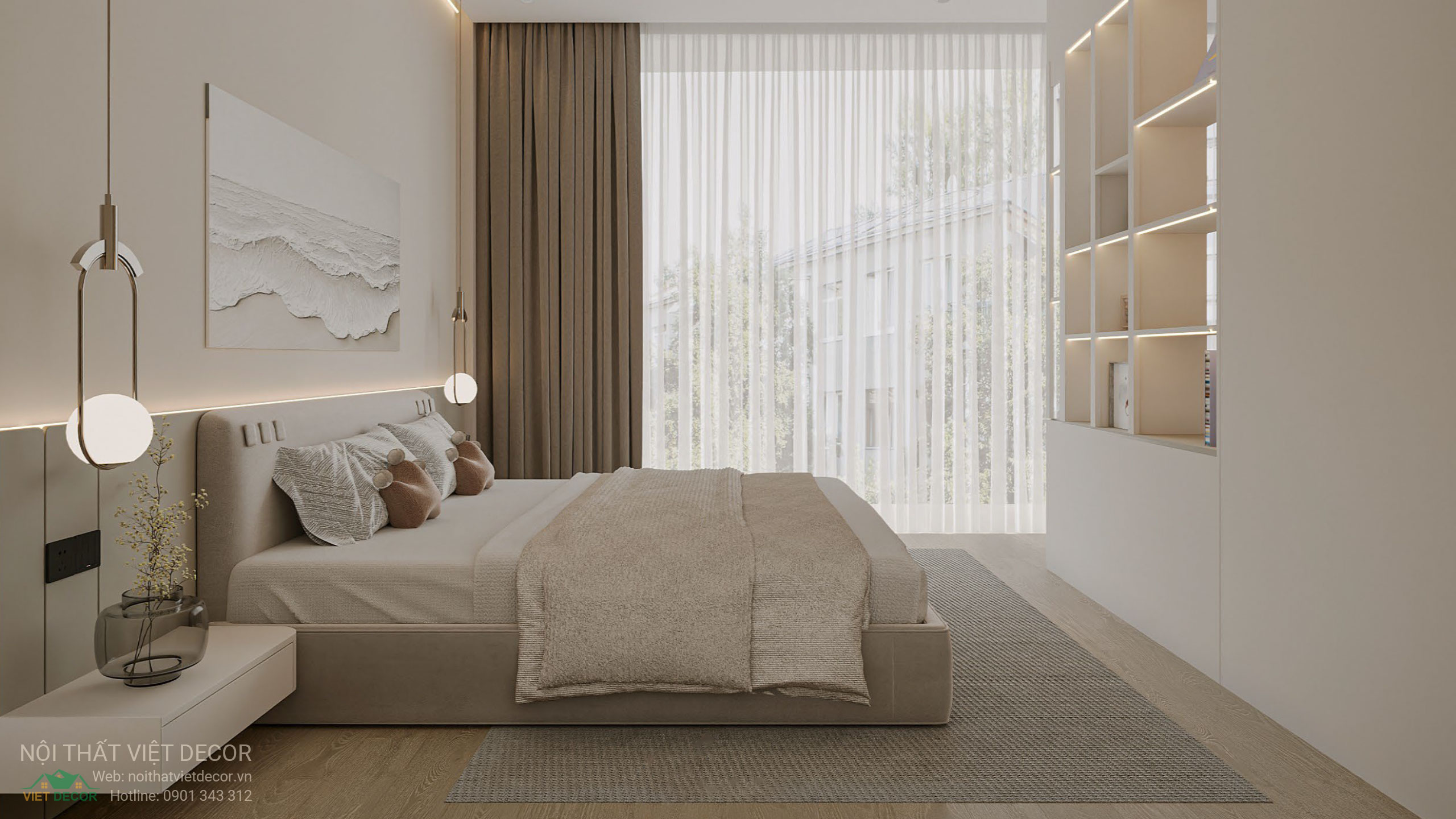 Nội Thất Việt Decor thiết kế thi công trang trí nội thất nhà phố tại phường Long Bình TP HCM, hồ sơ thiết kế 3D