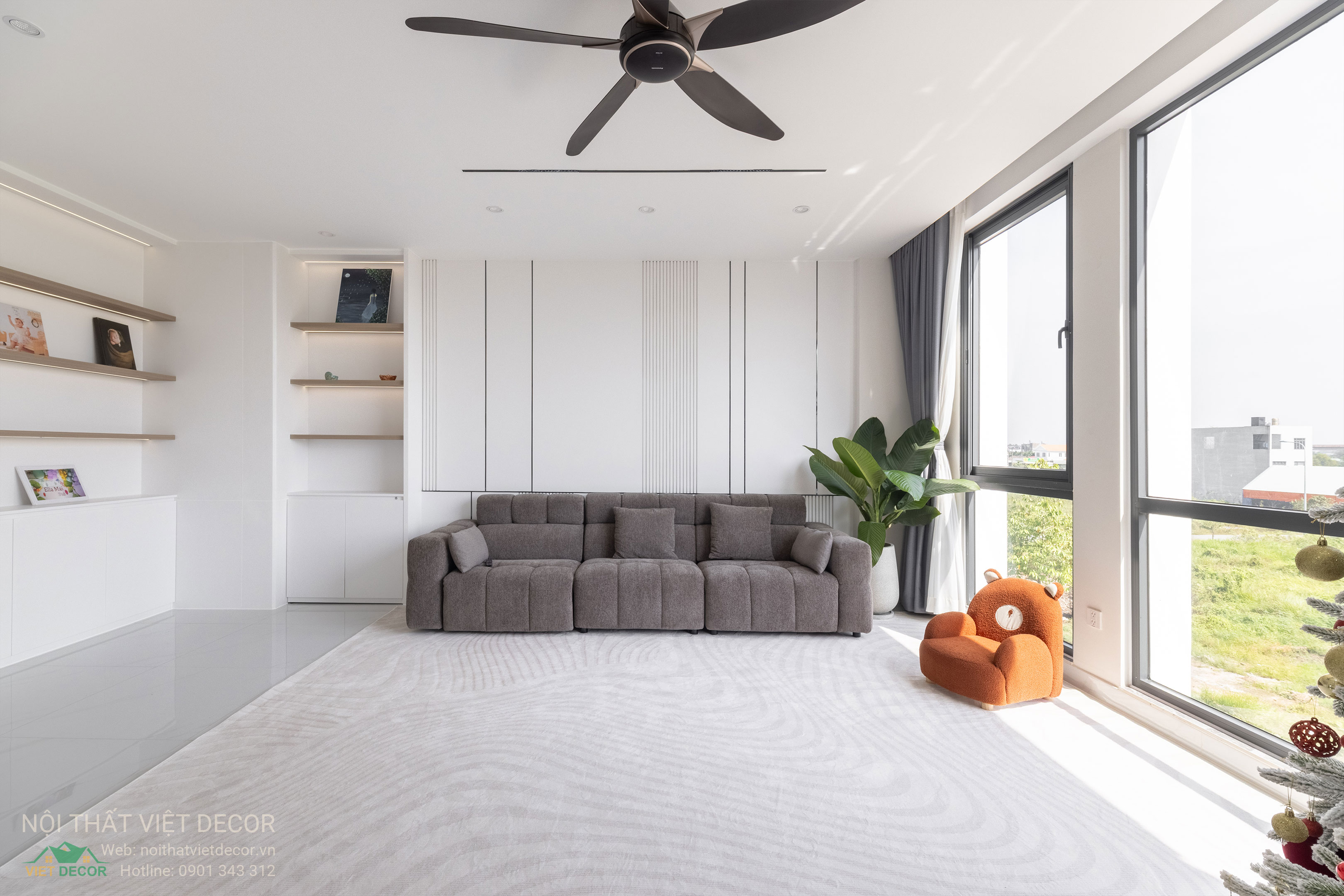 Nội Thất Việt Decor thiết kế thi công trang trí nội thất nhà phố tại phường Long Bình TP HCM, phòng khách