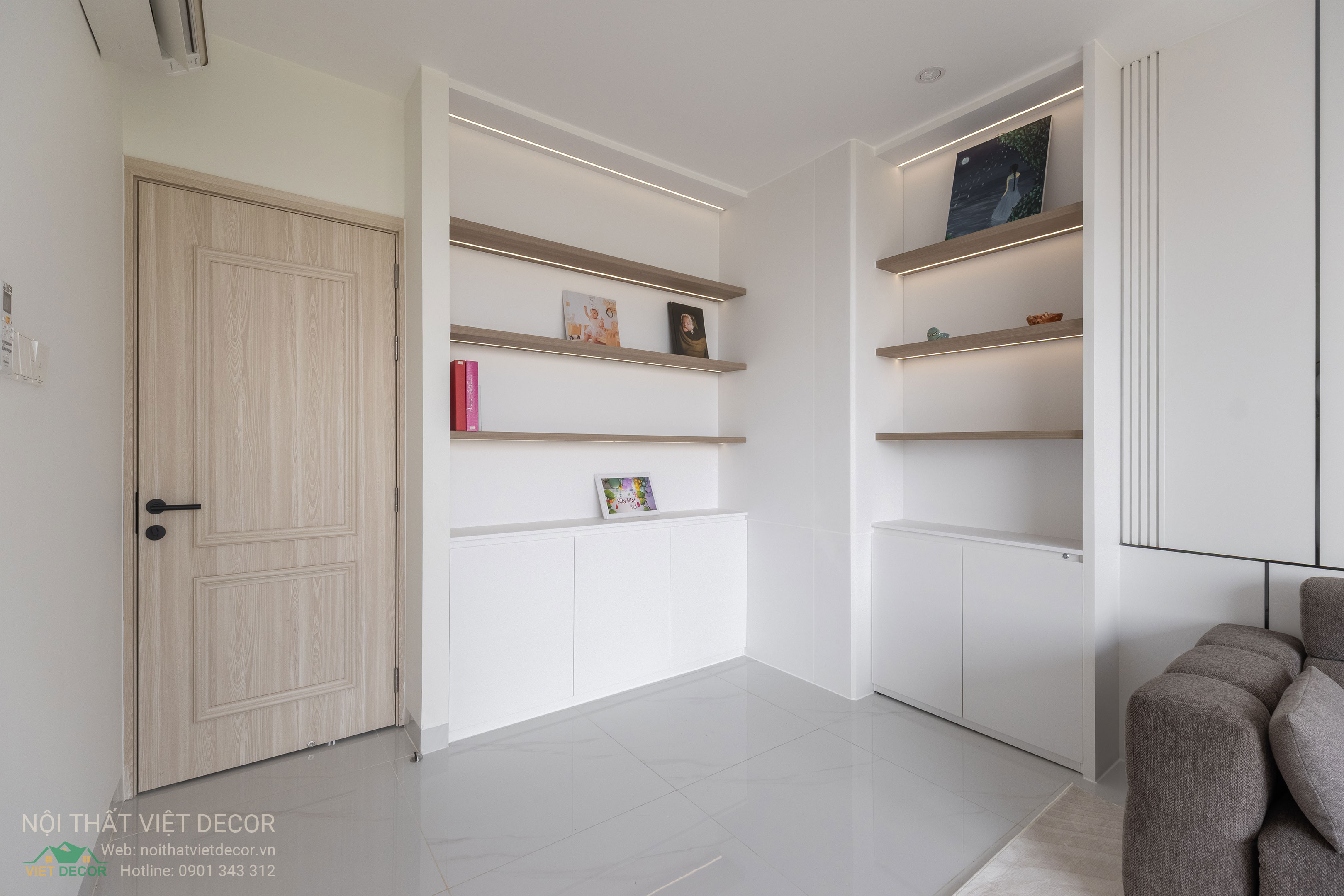 Nội Thất Việt Decor thiết kế thi công trang trí nội thất nhà phố tại phường Long Bình TP HCM, phòng khách