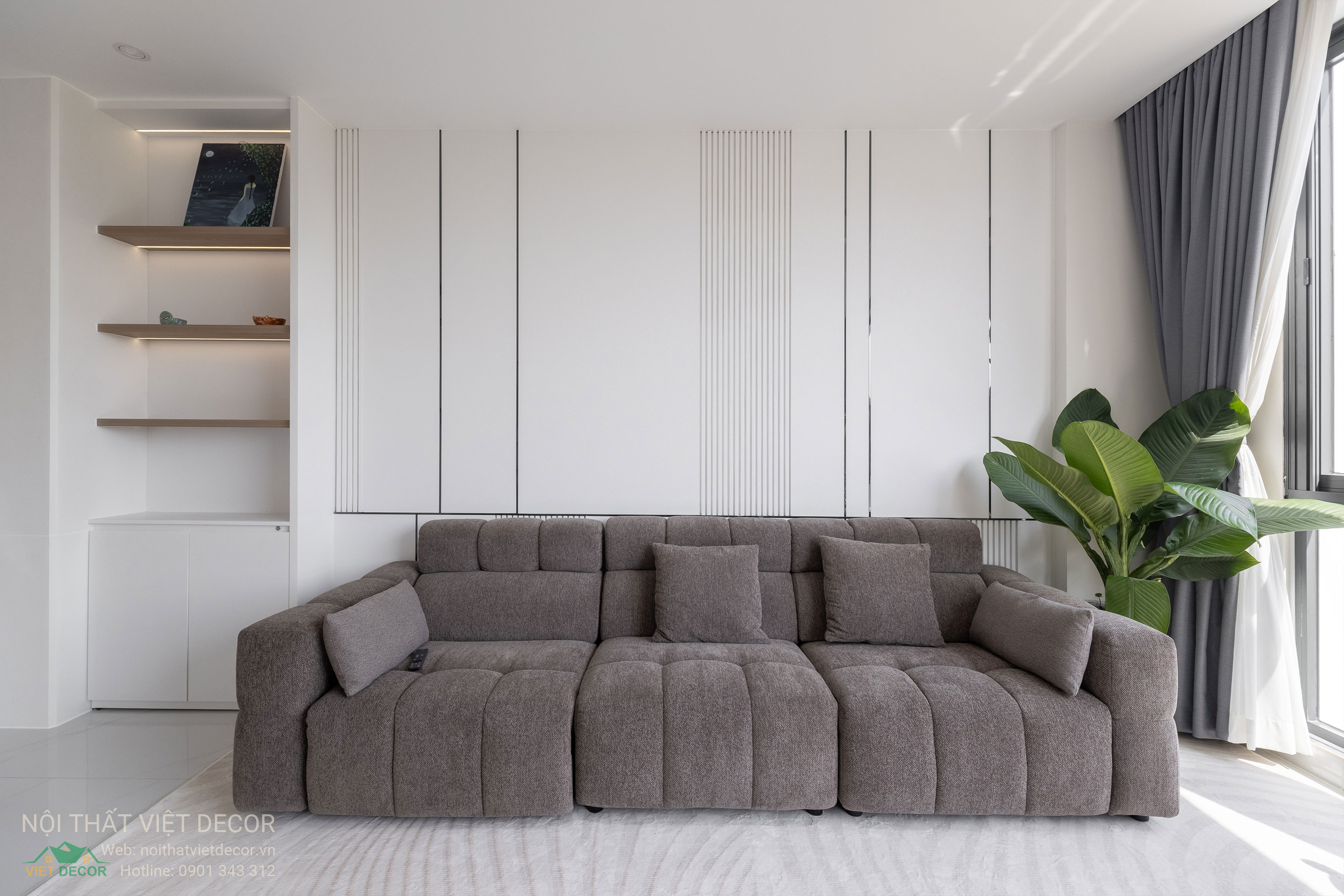 Nội Thất Việt Decor thiết kế thi công trang trí nội thất nhà phố tại phường Long Bình TP HCM, phòng khách
