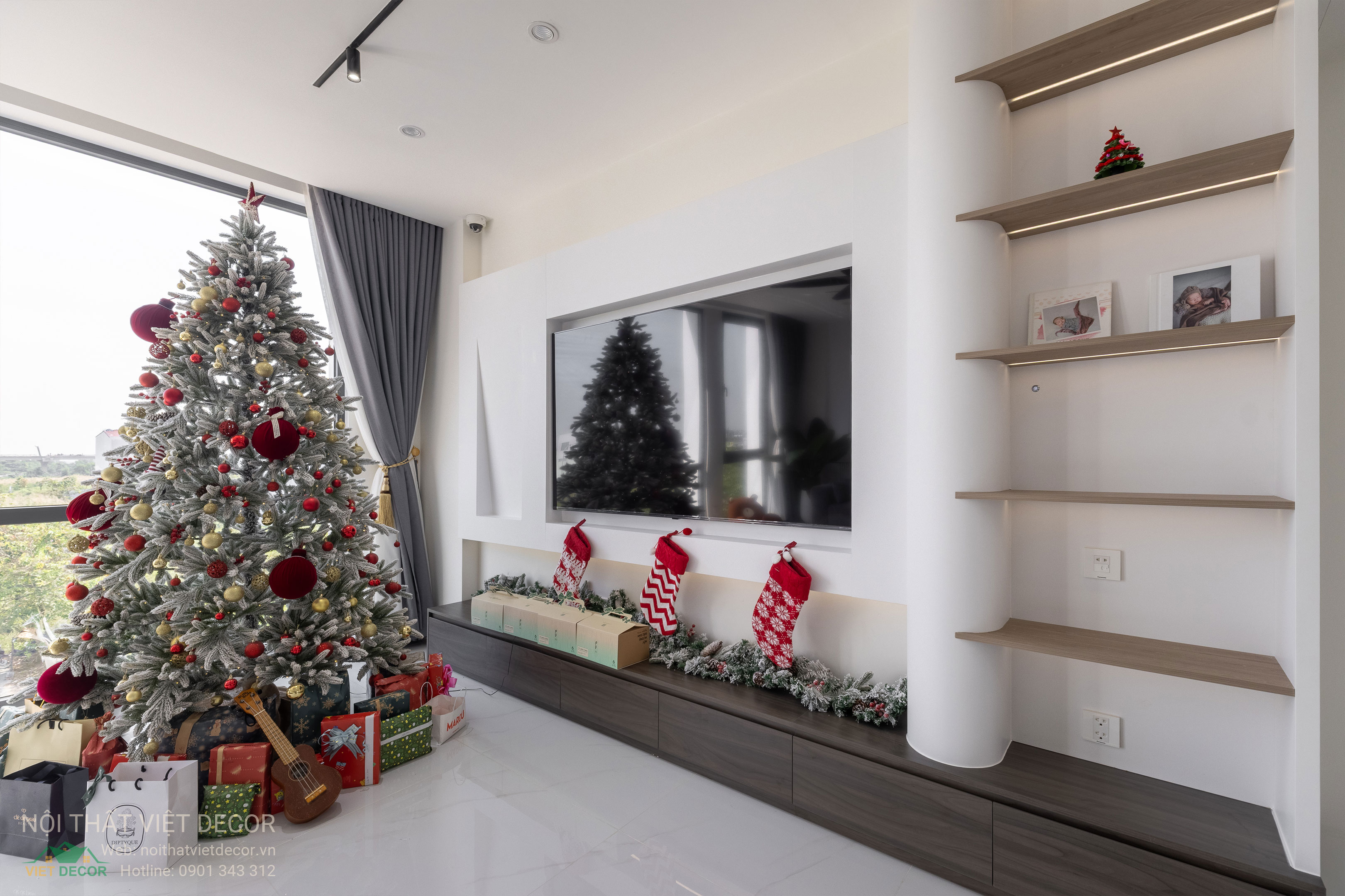 Nội Thất Việt Decor thiết kế thi công trang trí nội thất nhà phố tại phường Long Bình TP HCM, phòng khách