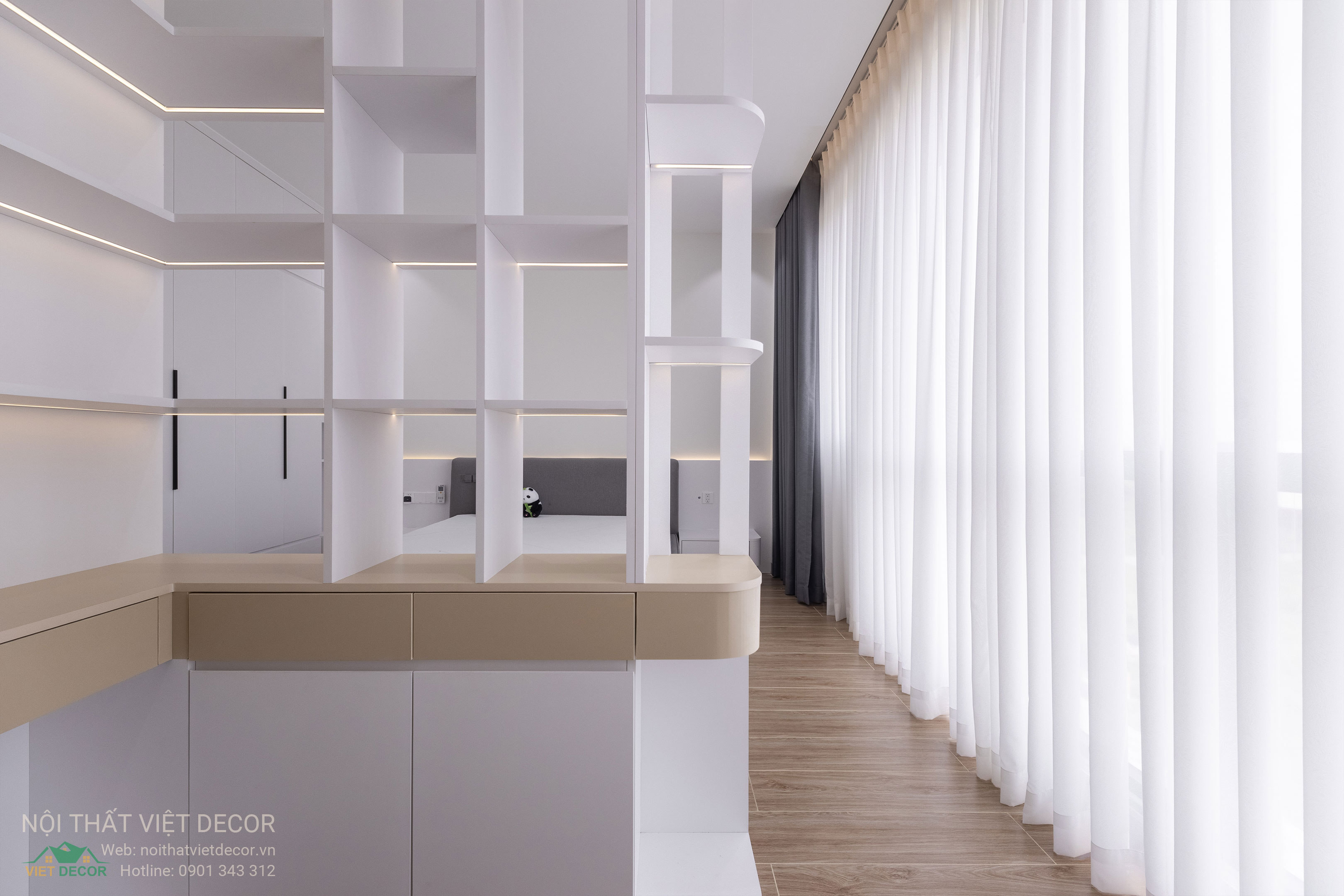 Nội Thất Việt Decor thiết kế thi công trang trí nội thất nhà phố tại phường Long Bình TP HCM, phòng ngủ