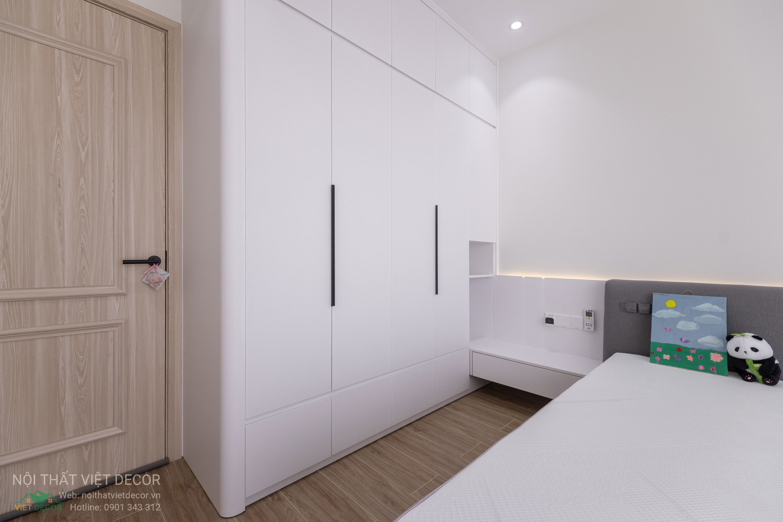Nội Thất Việt Decor thiết kế thi công trang trí nội thất nhà phố tại phường Long Bình TP HCM, phòng ngủ