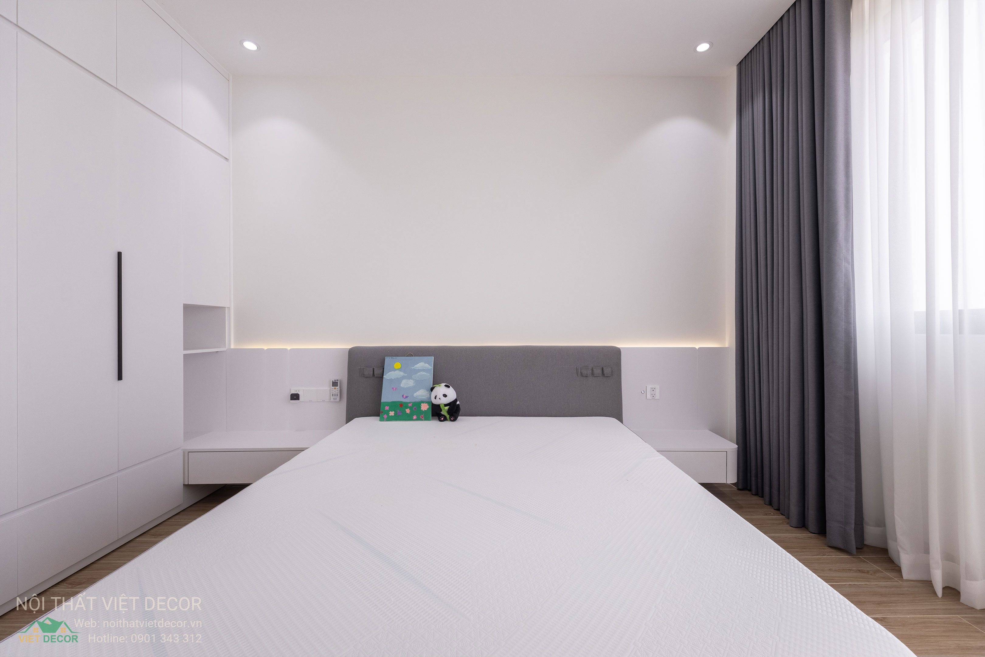 Nội Thất Việt Decor thiết kế thi công trang trí nội thất nhà phố tại phường Long Bình TP HCM, phòng ngủ