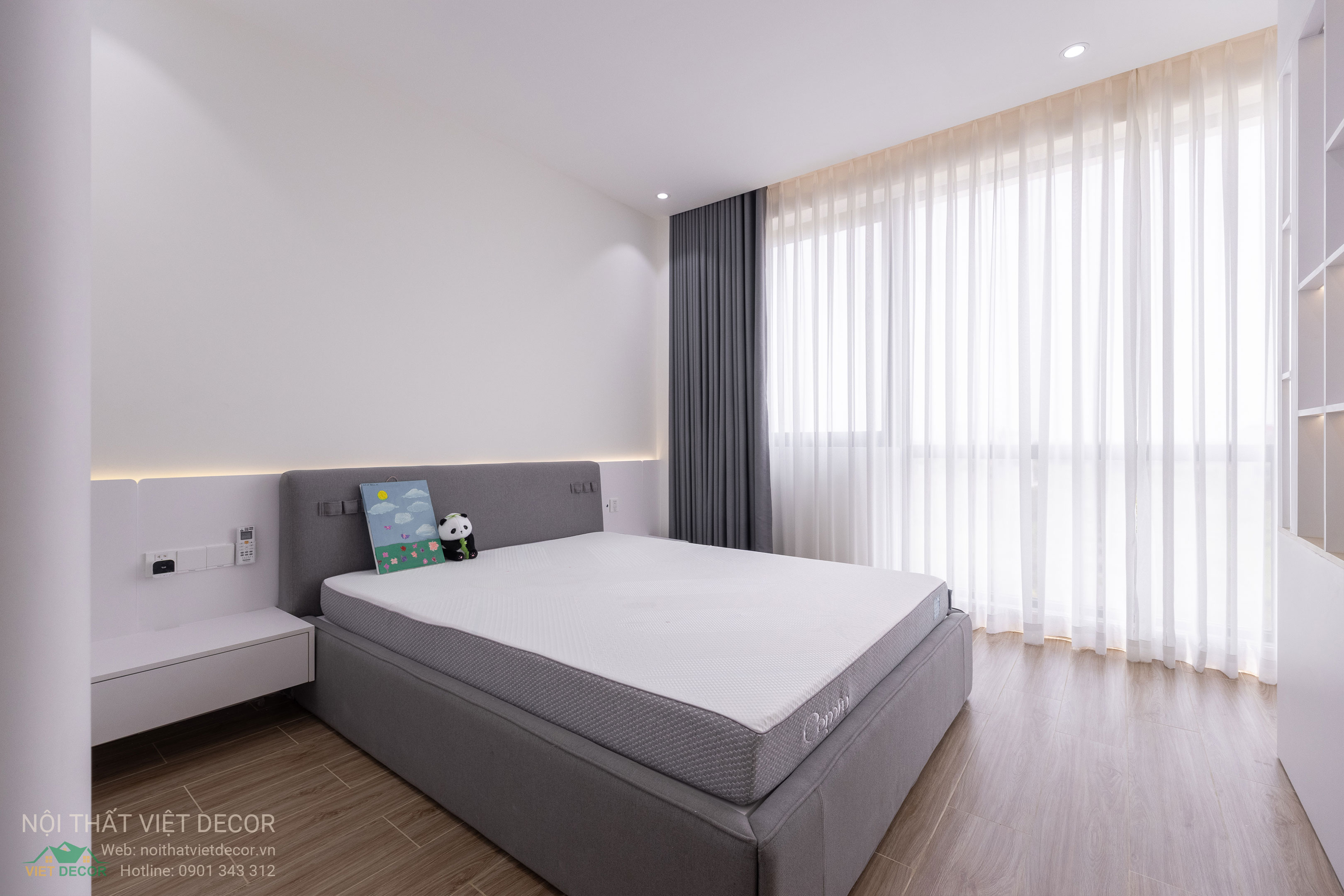 Nội Thất Việt Decor thiết kế thi công trang trí nội thất nhà phố tại phường Long Bình TP HCM, phòng ngủ