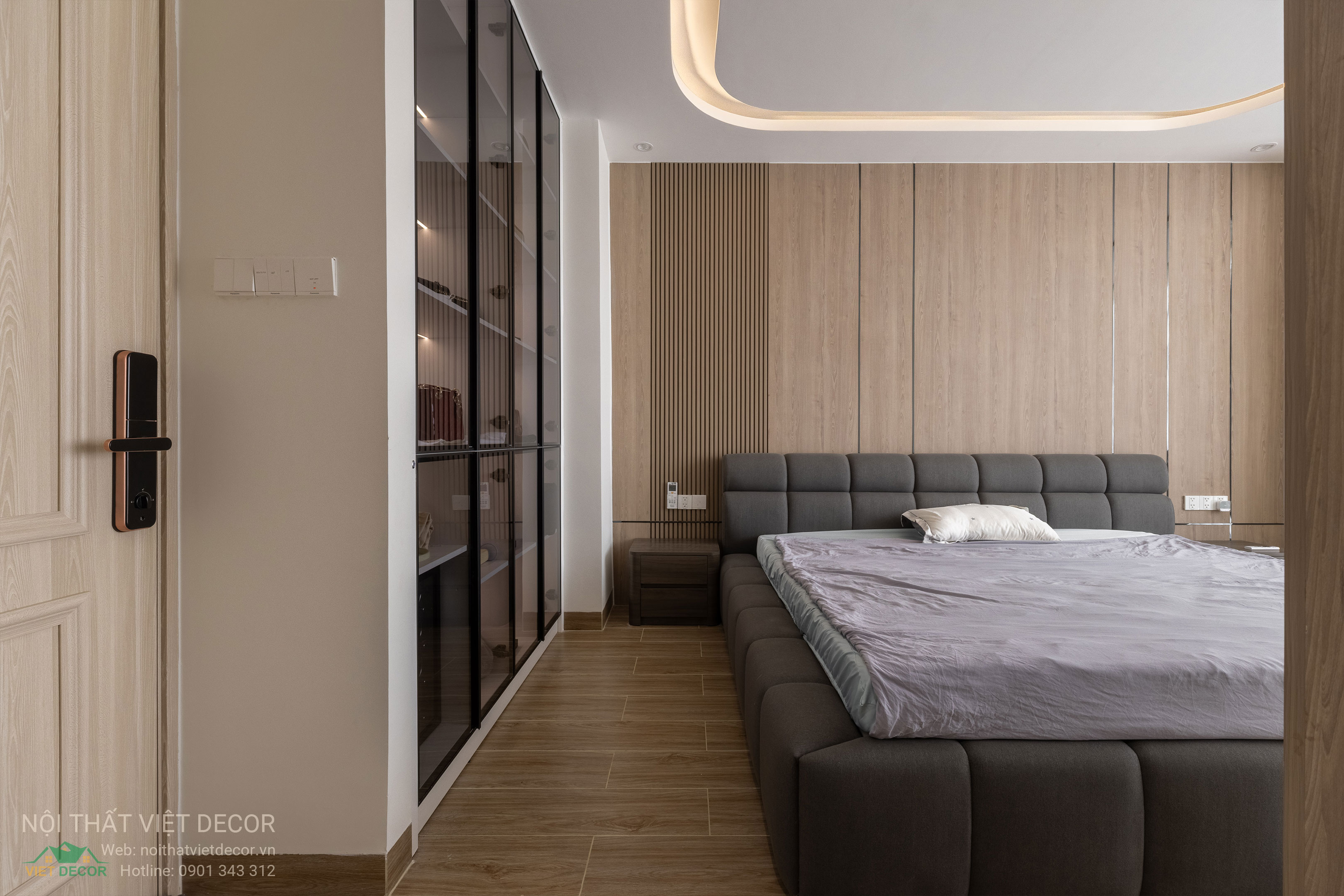 Nội Thất Việt Decor thiết kế thi công trang trí nội thất nhà phố tại phường Long Bình TP HCM, phòng ngủ master