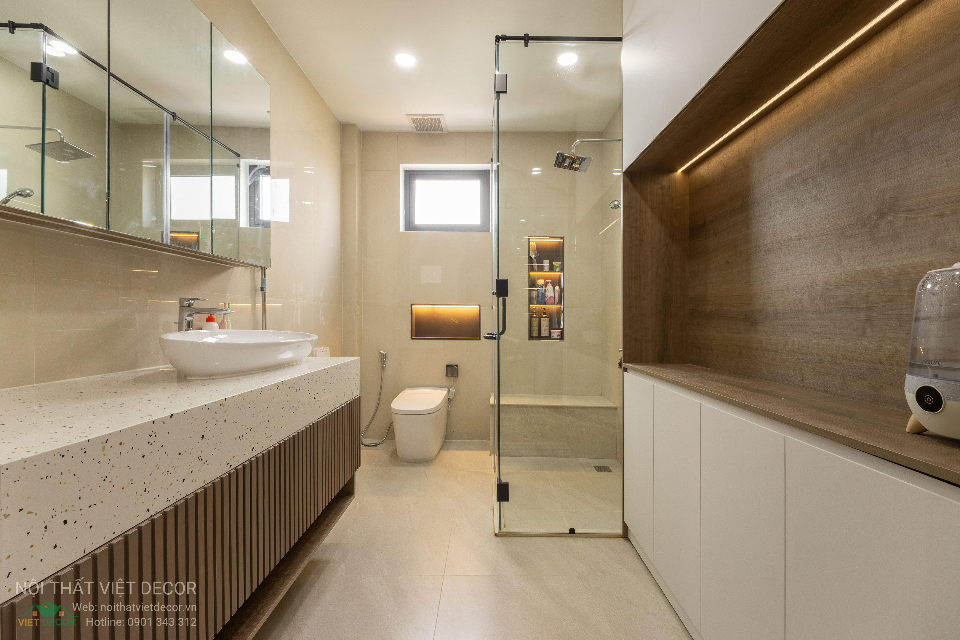 Nội Thất Việt Decor thiết kế thi công trang trí nội thất nhà phố tại phường Long Bình TP HCM, wc master