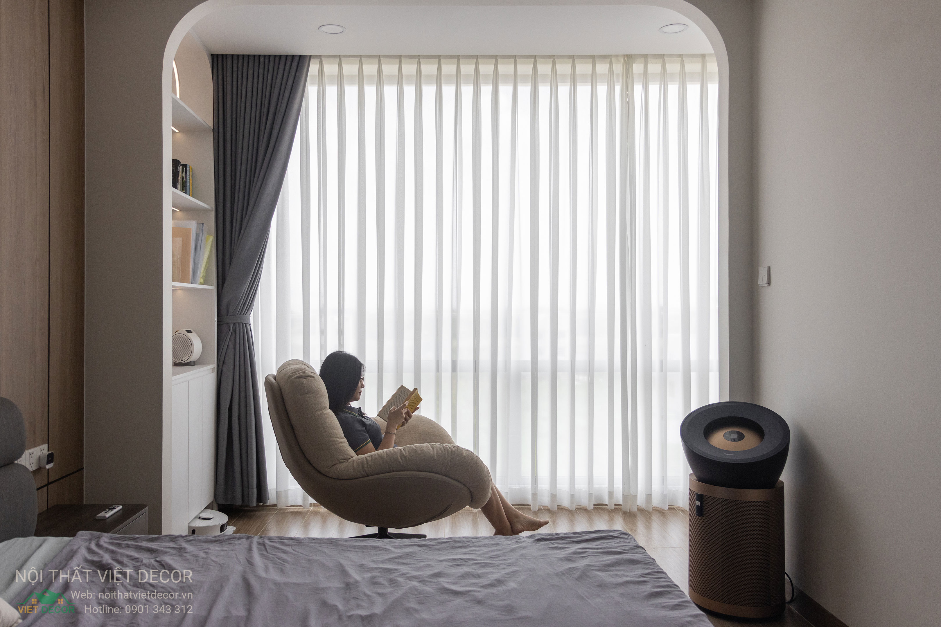 Nội Thất Việt Decor thiết kế thi công trang trí nội thất nhà phố tại phường Long Bình TP HCM, phòng ngủ master
