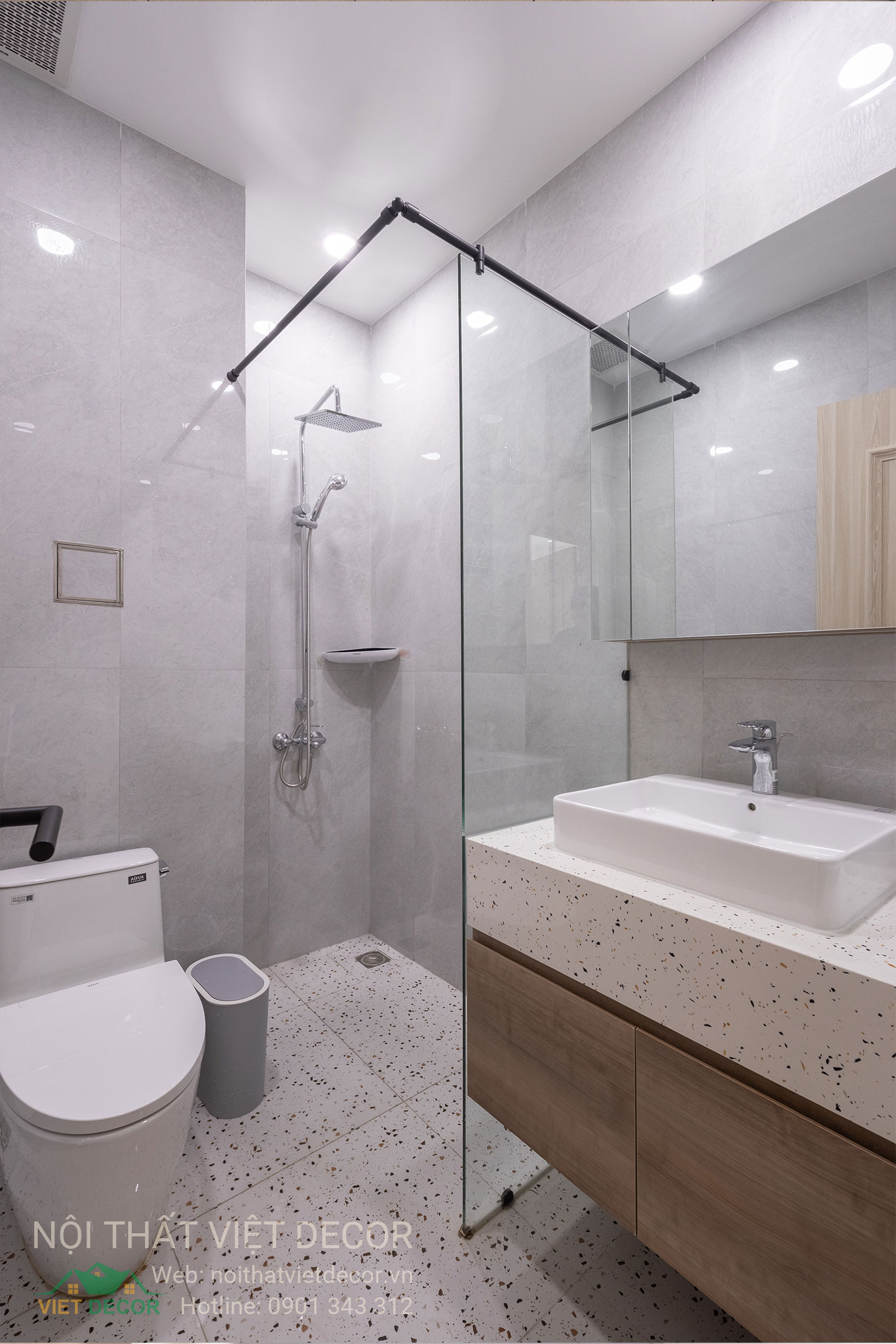 Nội Thất Việt Decor thiết kế thi công trang trí nội thất nhà phố tại phường Long Bình TP HCM, nhà vệ sinh