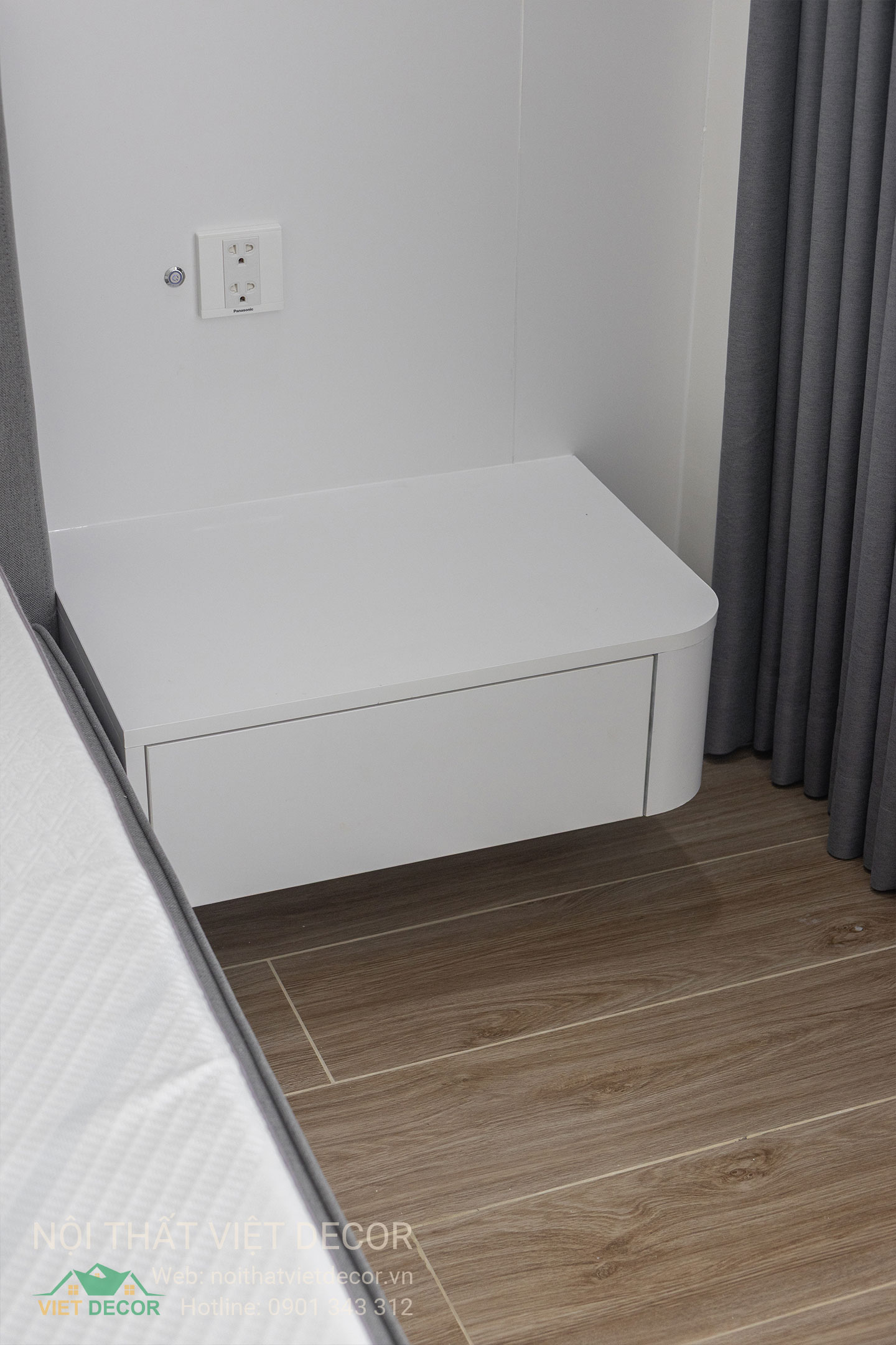 Nội Thất Việt Decor thiết kế thi công trang trí nội thất nhà phố tại phường Long Bình TP HCM, táp đầu giường