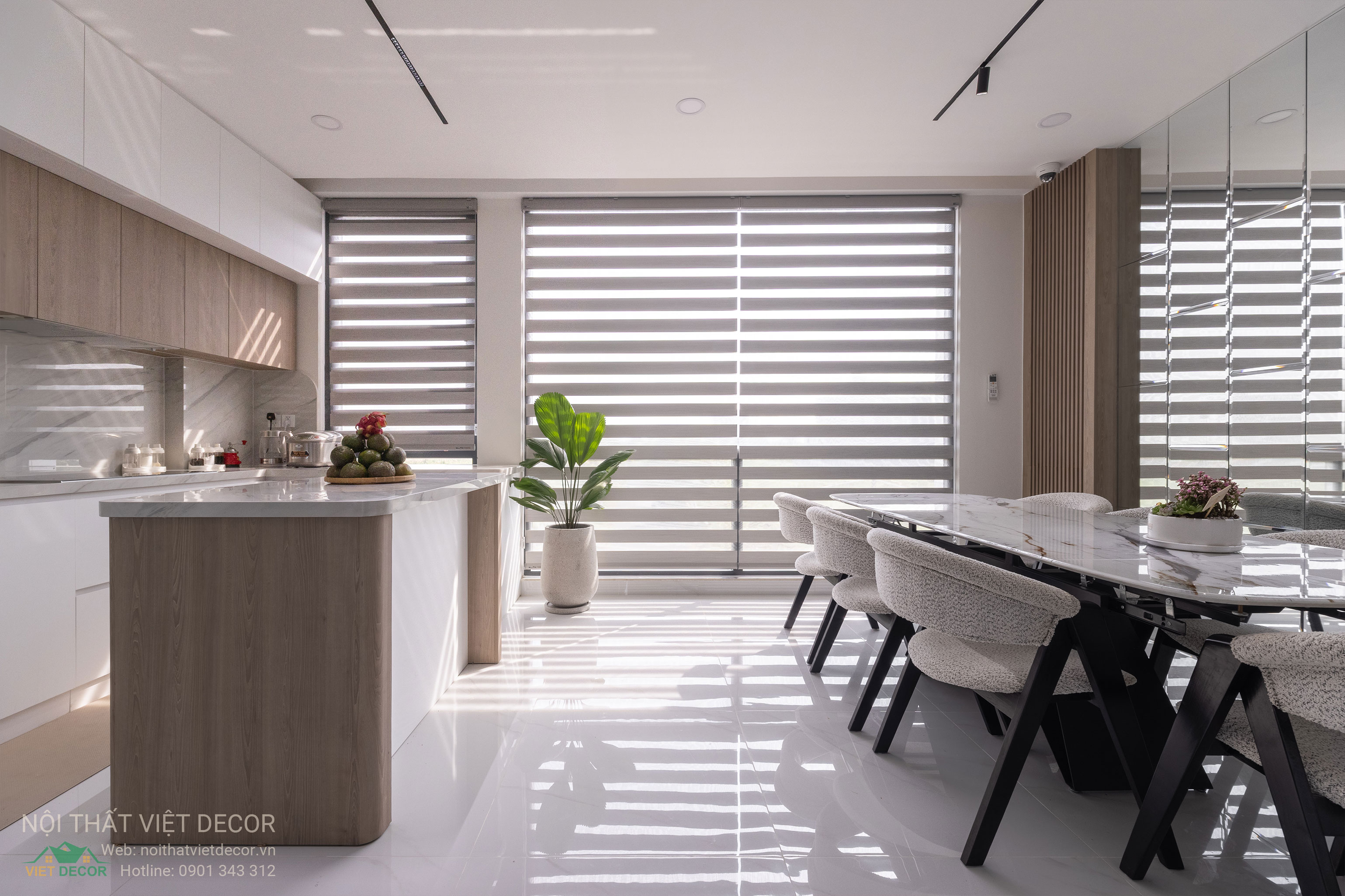 Nội Thất Việt Decor thiết kế thi công trang trí nội thất nhà phố tại phường Long Bình TP HCM, nhà bếp