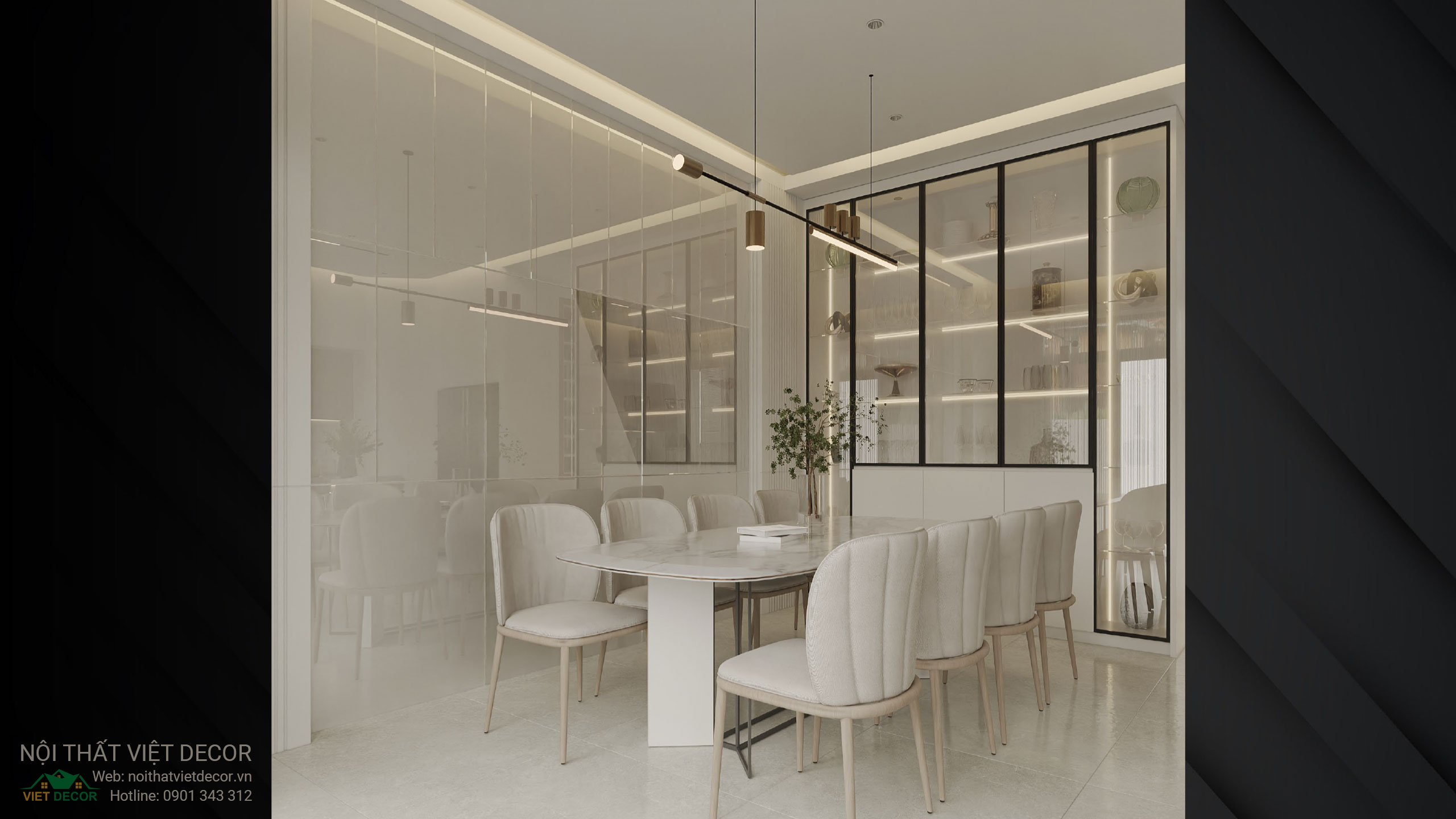 Nội Thất Việt Decor thiết kế thi công trang trí nội thất nhà phố tại phường Long Bình TP HCM, hồ sơ thiết kế 3D