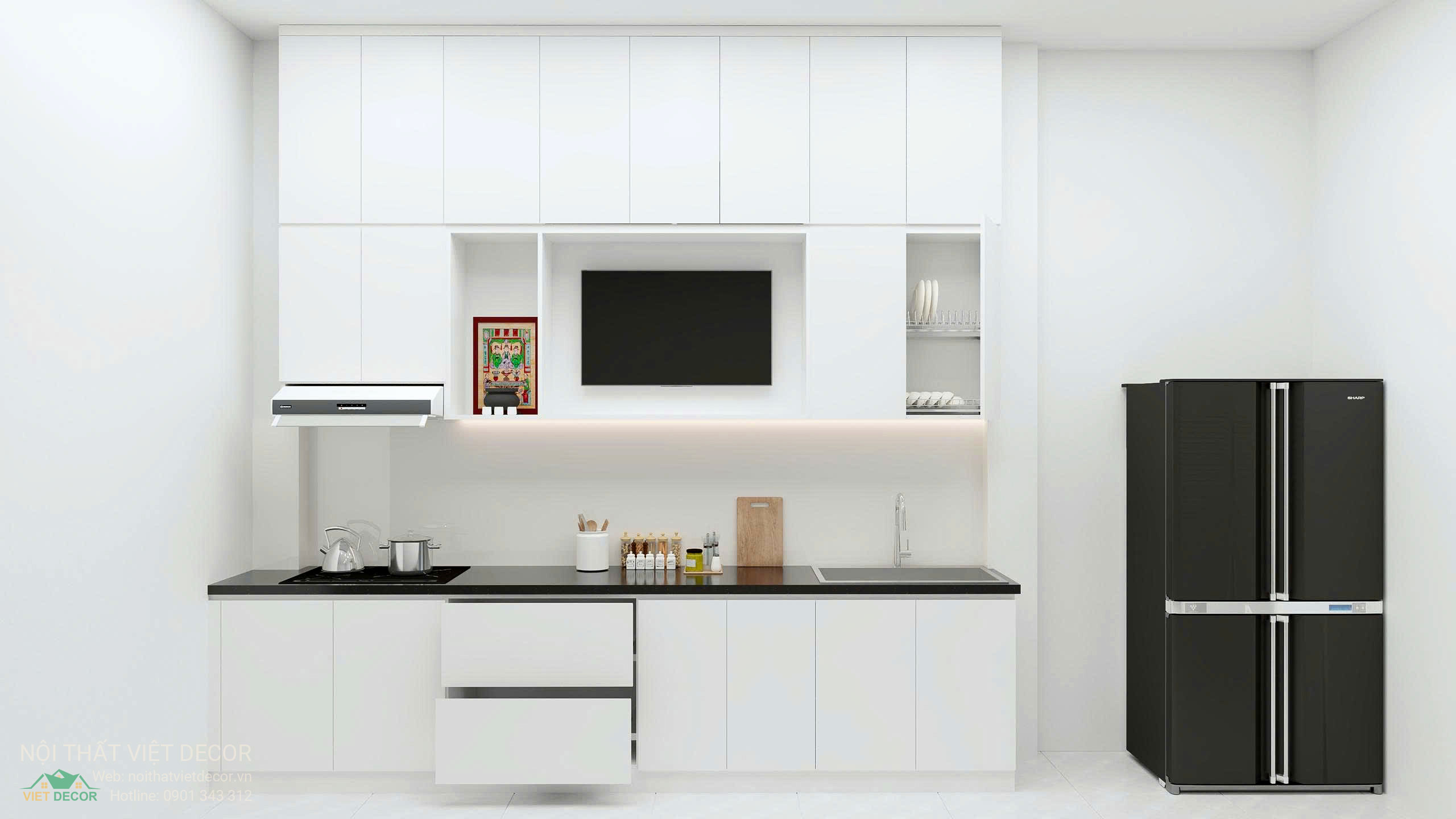 Nội Thất Việt Decor thiết kế thi công tủ bếp chữ I tại quận Phú Nhuận TP HCM