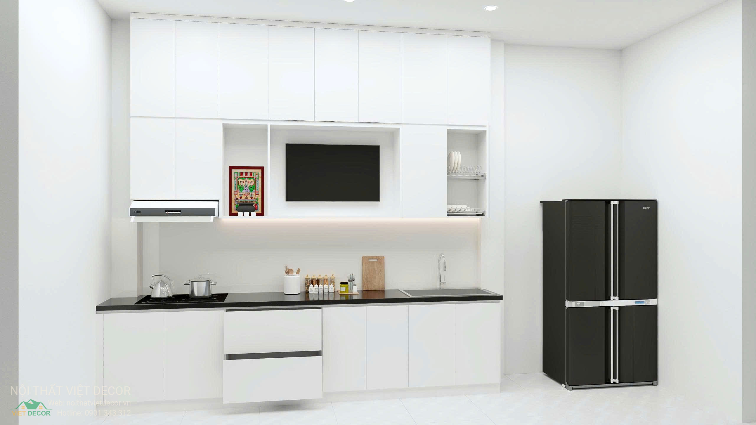 Nội Thất Việt Decor thiết kế thi công tủ bếp chữ I tại quận Phú Nhuận TP HCM