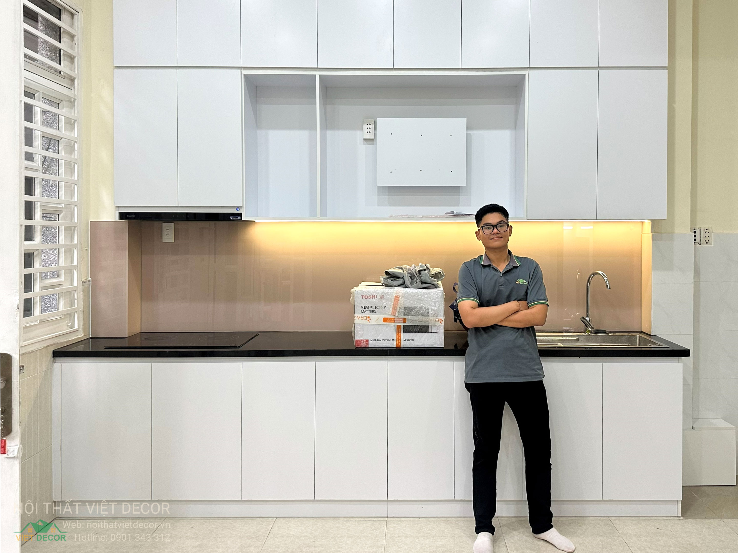 Nội Thất Việt Decor thiết kế thi công tủ bếp chữ I tại quận Phú Nhuận TP HCM