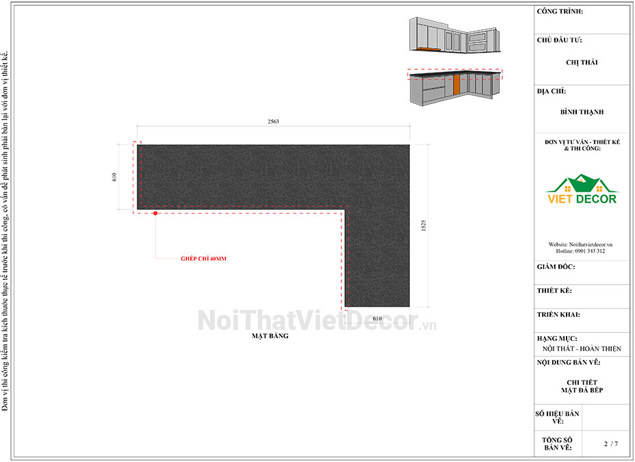 Tủ bếp hiện đại chữ L, khung nhựa Picomat, cánh MDF chống ẩm phủ melamine hoặc acrylic An Cường, mặt đá tự nhiên kim sa đen, ốp tường kính cường lực 8mm sơn màu - Bản vẽ thiết kế chi tiết thi công 2D