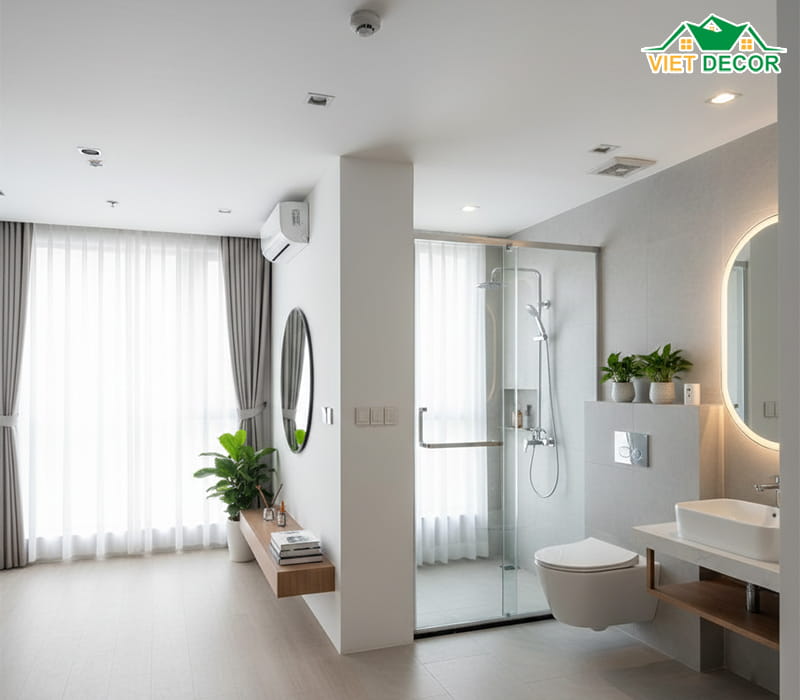 Lắp đặt thiết bị và trang trí hoàn thiện