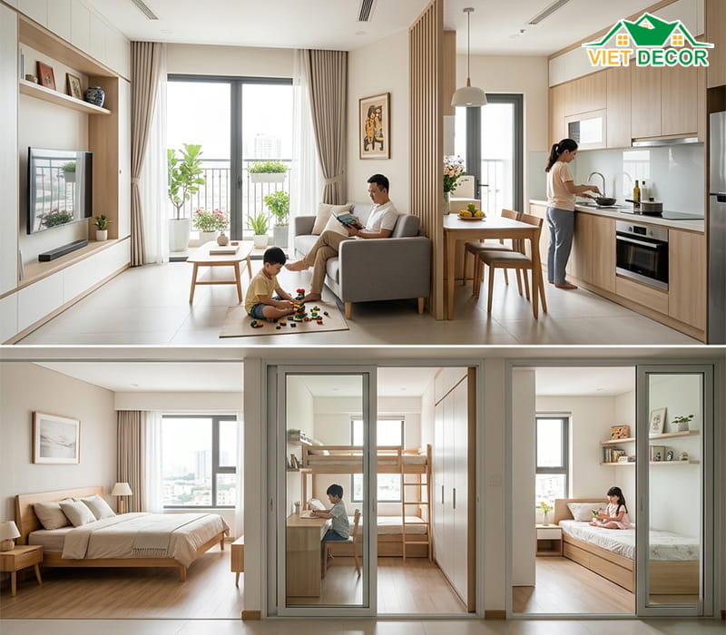 Thiết kế căn hộ 100m2 3 phòng ngủ có hợp lý không?