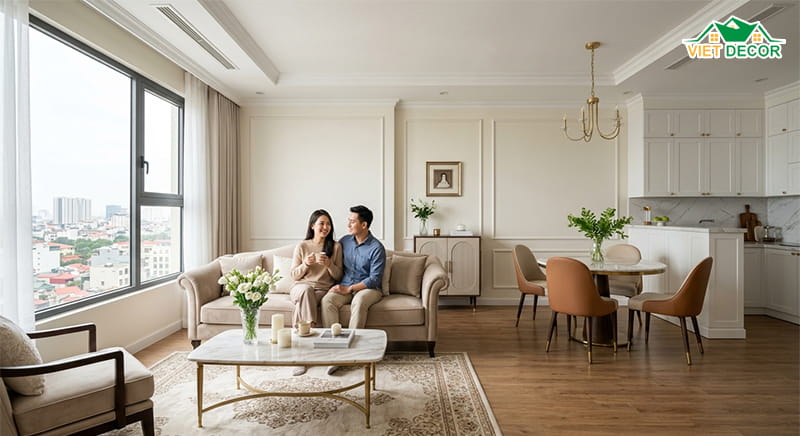 Phong cách Tân cổ điển nhẹ nhàng (Neo Classic) – Sang trọng và đẳng cấp