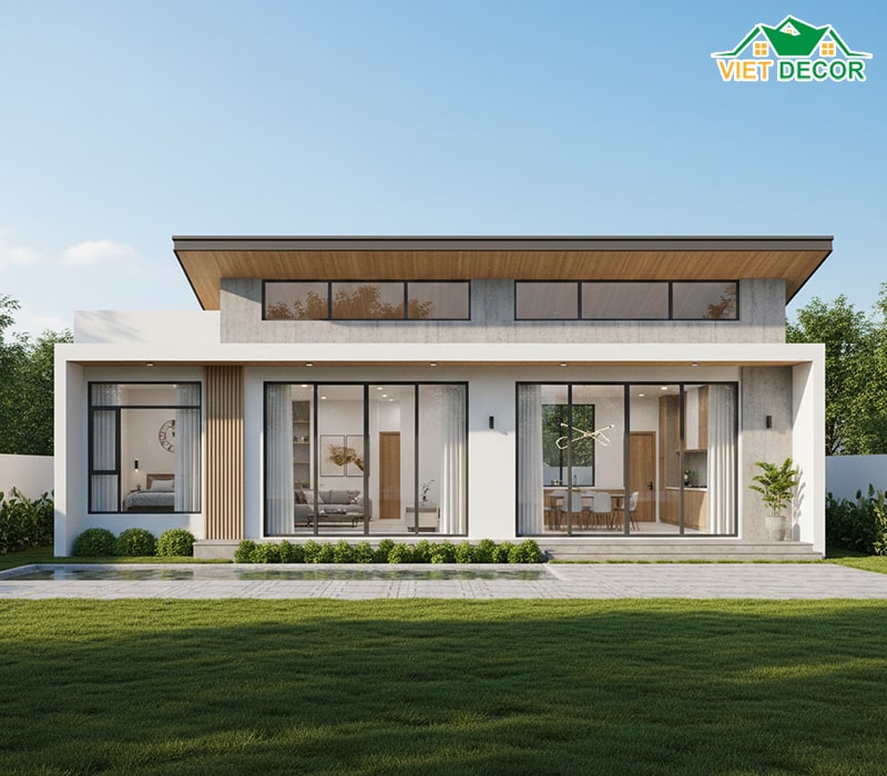 Mẫu nhà 1 tầng (cấp 4) 12x10m tiện nghi