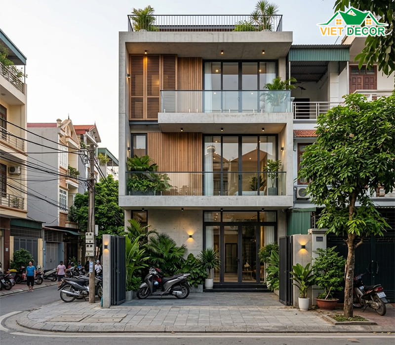 Thiết kế nhà mặt tiền 8m sâu 12m