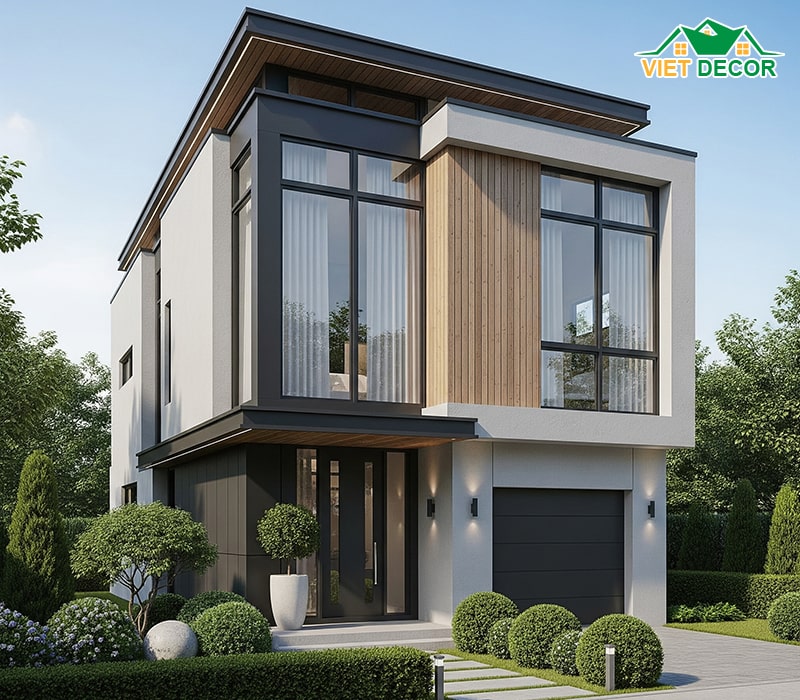 Nhà ống 2 tầng 3 phòng ngủ 1 phòng thờ có gara