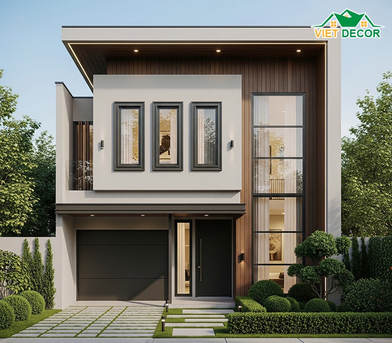 Nhà ống 2 tầng 3 phòng ngủ 1 phòng thờ có gara