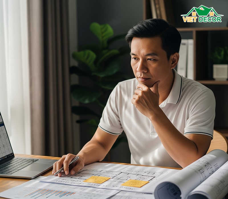 Chi phí xây dựng nhà ống 2 tầng 3 phòng ngủ 1 phòng thờ