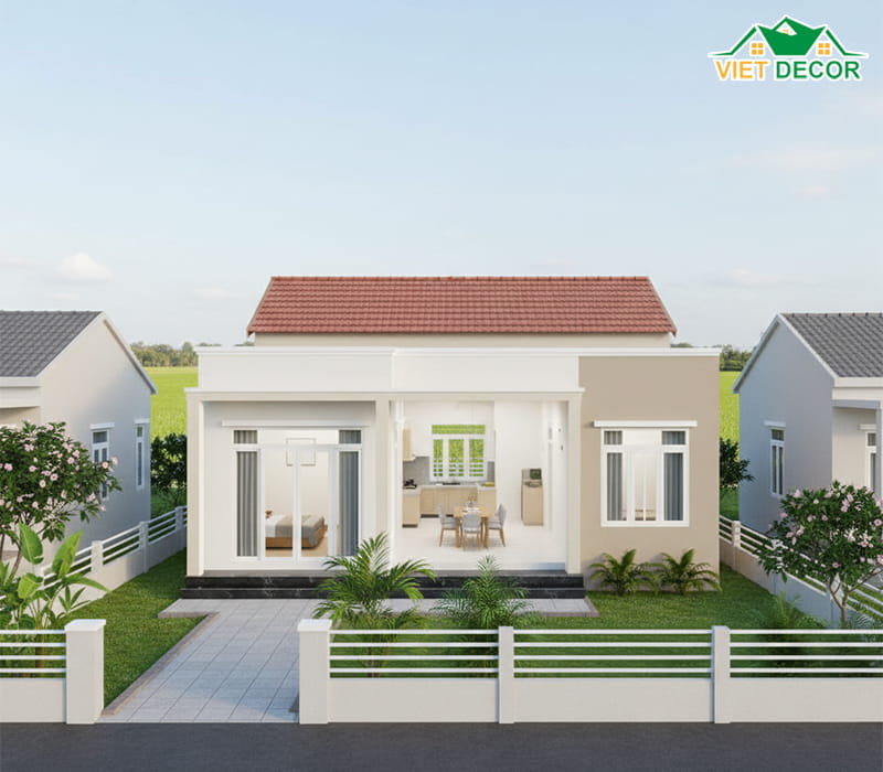 Tại sao mẫu thiết kế nhà rộng 7m dài 15m 1 tầng 3 phòng ngủ lại được ưa chuộng?