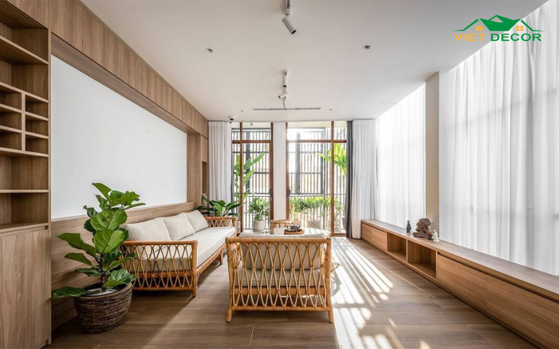 Phòng khách nhỏ 15m2 thiết kế không gian mở