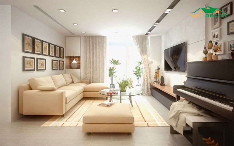 Phòng khách nhỏ 15m2 thiết kế không gian mở