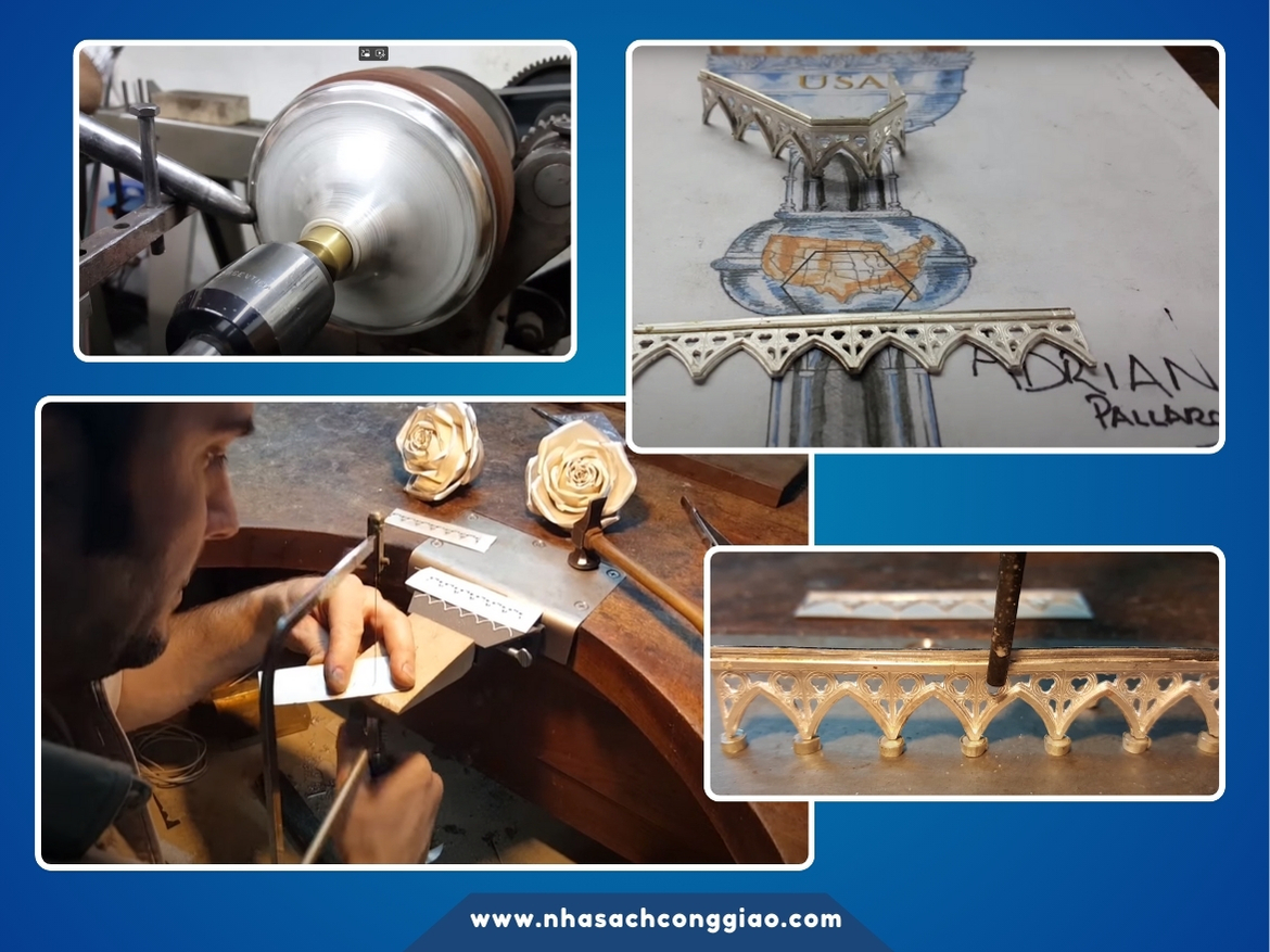 Thiết kế chiếc Chén Lễ là sản phẩm trí tuệ của Pallarols, lấy cảm hứng từ phong cách kiến trúc của các nhà thờ ở Hoa Kỳ, đặc biệt là Nhà thờ St. Patrick.