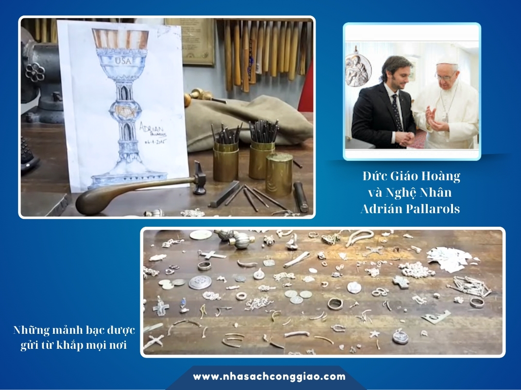 Tại một xưởng chế tác tại Mỹ, ông Pallarols là người được lựa chọn giữa hàng ngàn chủ xưởng sản xuất Chén Thánh tại Mỹ đã được vinh hạnh thực hiện chiếc Chén Lễ Ngoại Giao Dành cho Đức Thánh Cha Phanxicô năm 2015 nhân dịp Đức Ngài Viếng Thăm.
