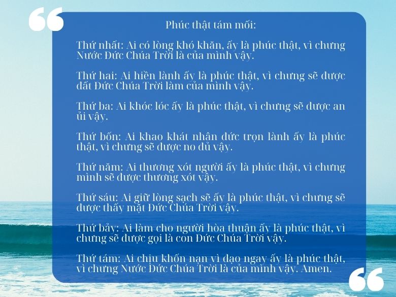 KINH PHÚC THẬT TÁM MỐI - NHÀ SÁCH CÔNG GIÁO