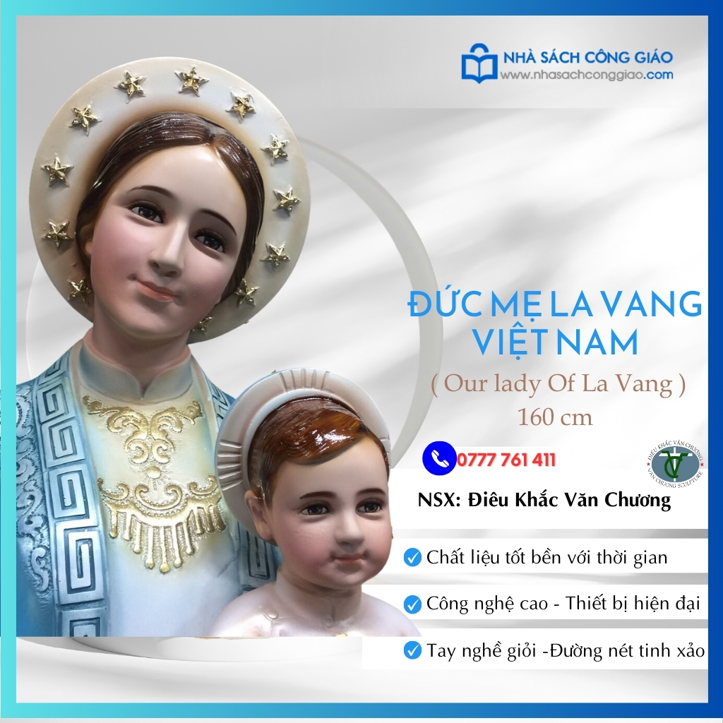 Tượng Đức Mẹ La Vang Việt Nam 160cm (Đức Mẹ Áo Dài)