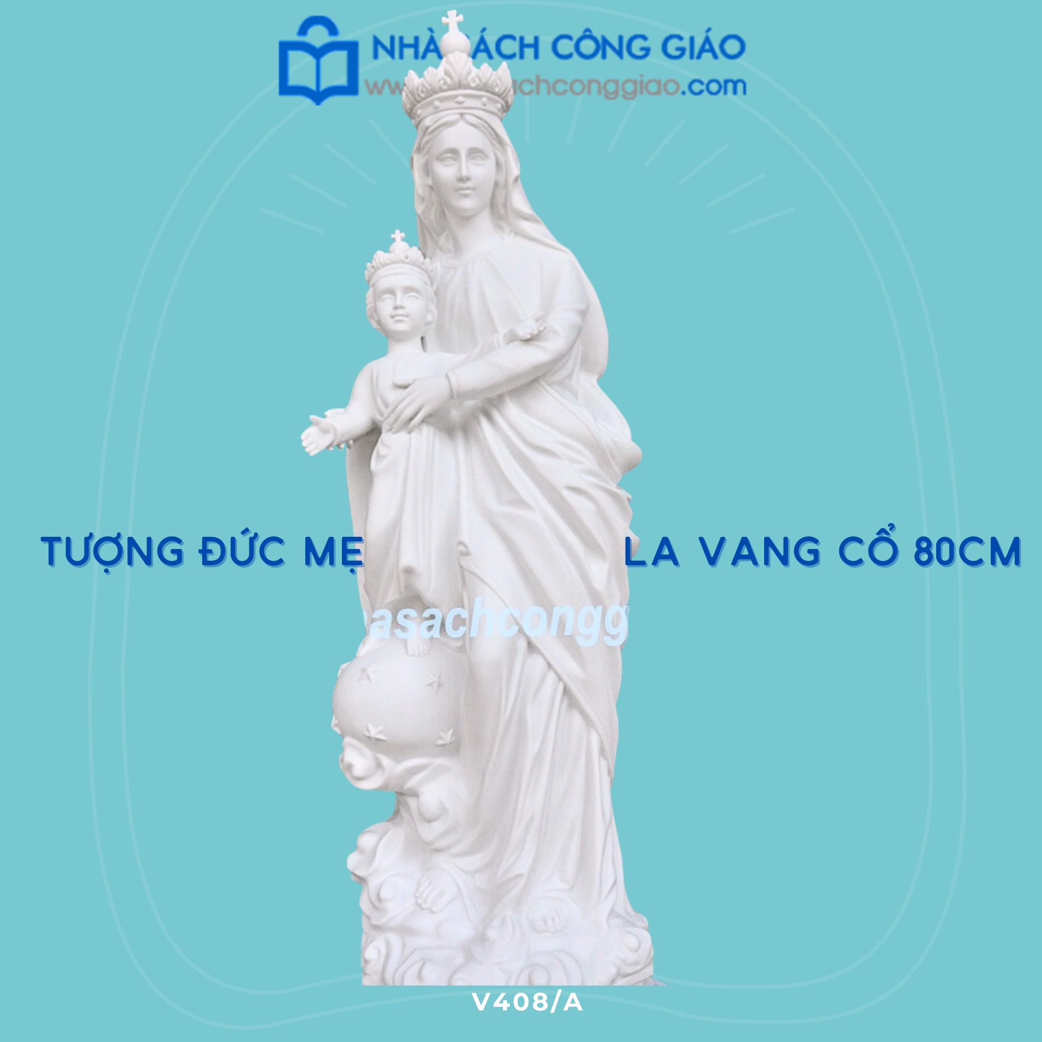 Tượng Đức Mẹ La Vang Cổ 80 cm