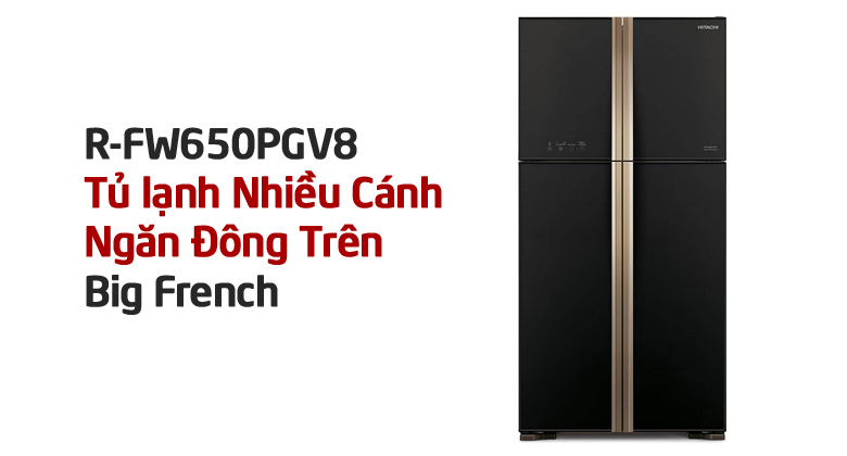 Tủ lạnh Hitachi Inverter 509 lít R-FW650PGV8 GBK