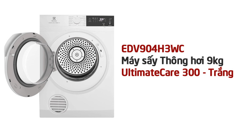 Máy sấy thông hơi Electrolux UltimateCare 9 kg EDV904H3WC